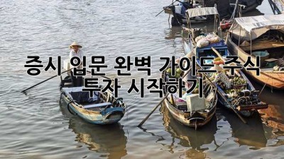 증시 입문 완벽 가이드: 주식 투자 시작하기